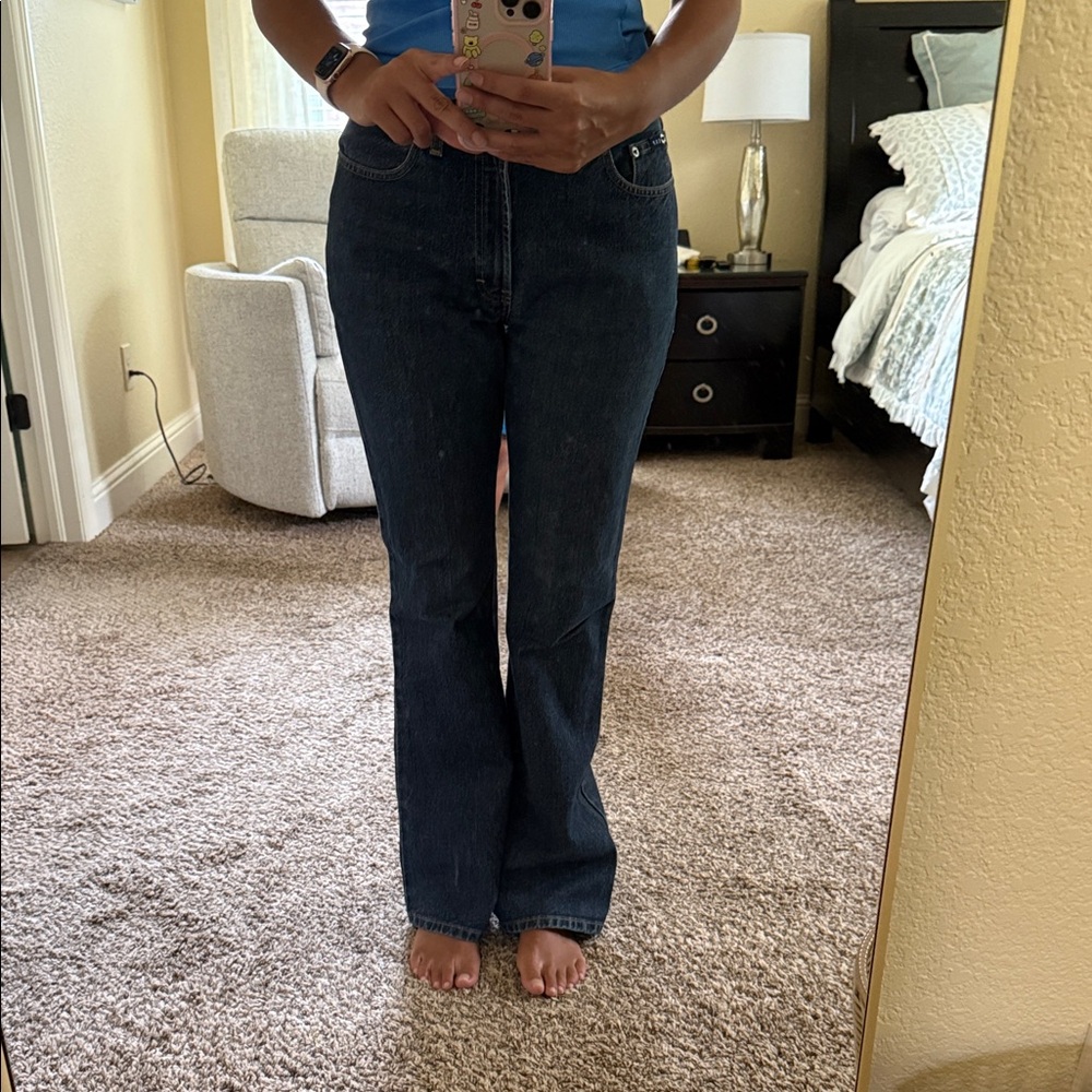 Express Dark Blue Flare Jeans